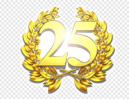 80 Лет на прозрачном фоне