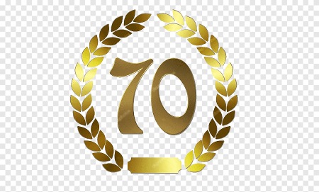 70 Лет на прозрачном фоне