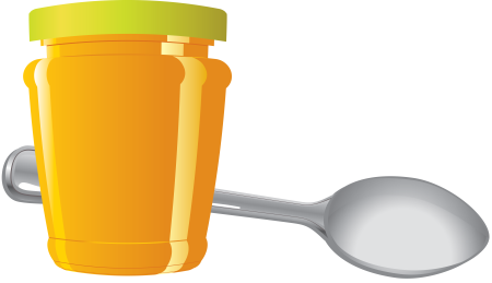 Картинка мед отдельно для детей на прозрачном фоне
