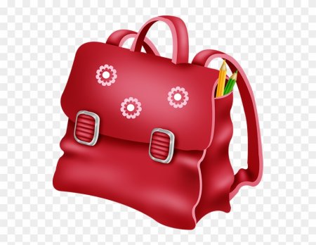 Школьный ранец на прозрачном фоне