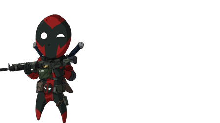 Deadpool на белом фоне