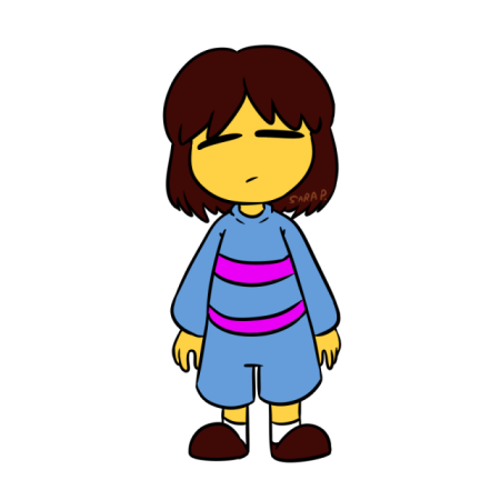Фриск в полный рост Undertale
