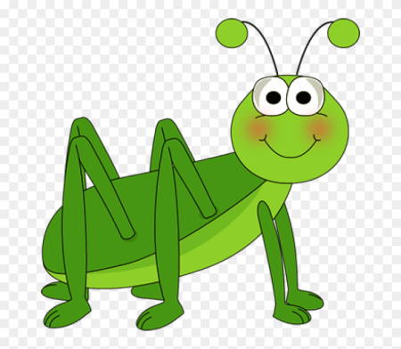 Кузнечик шаблон цветной