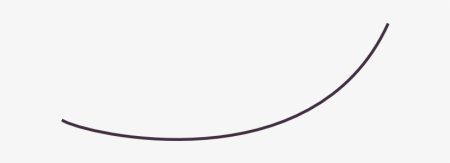 Дуга линия на прозрачном фоне