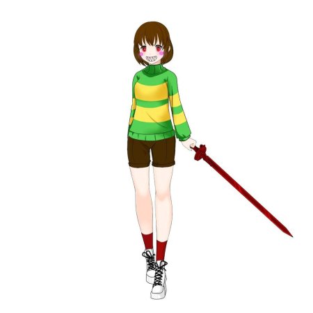 Чара в полный рост Undertale