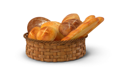 Корзина с хлебобулочными изделиями