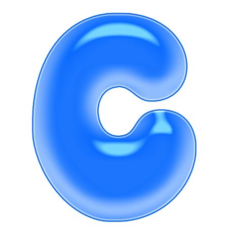 Буквы синие