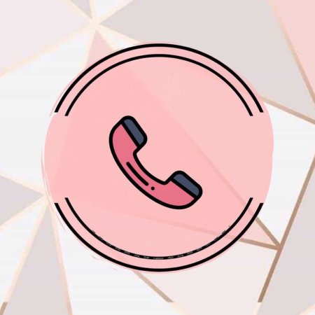 Розовый телефон иконка