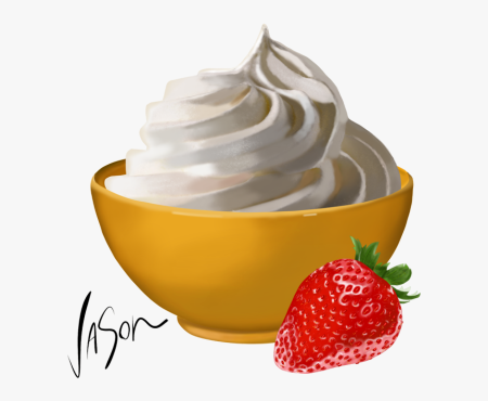 Рисунок взбитых сливок