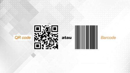QR код на черном фоне