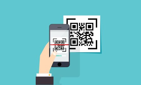 QR код на телефоне