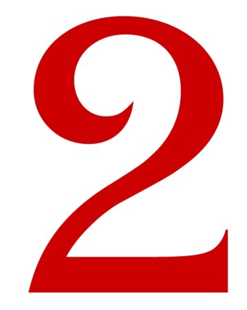 Цифра 2 красная