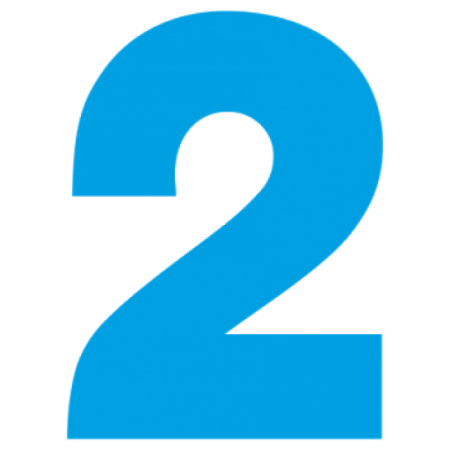 Цифра 2 цветная