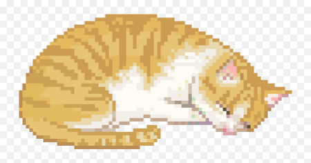 Пиксельный котик лежит