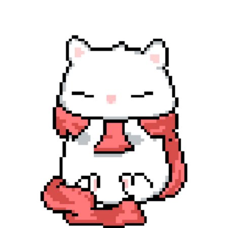 Пиксельные котики без фона