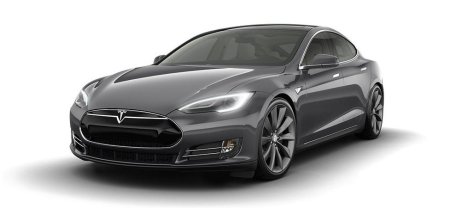 Tesla model 3 на белом фоне
