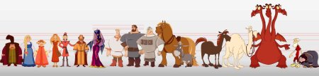3 Богатыря и Шамаханская царица герои