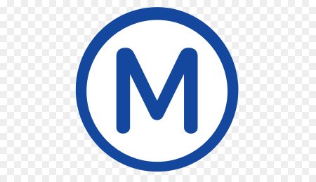 Логотип метро синий