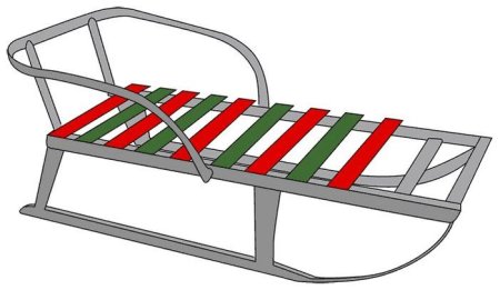 Санки рисунок
