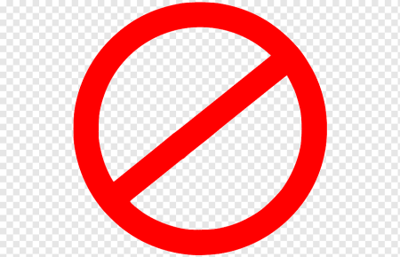 Знак красный круг на белом фоне перечеркнутый