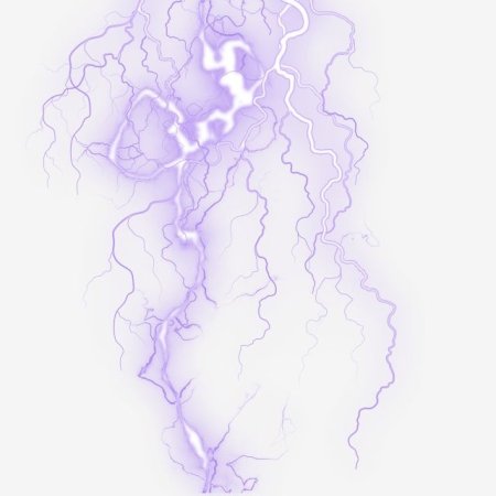 Фиолетовая молния без фона