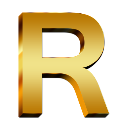 Золотая буква r