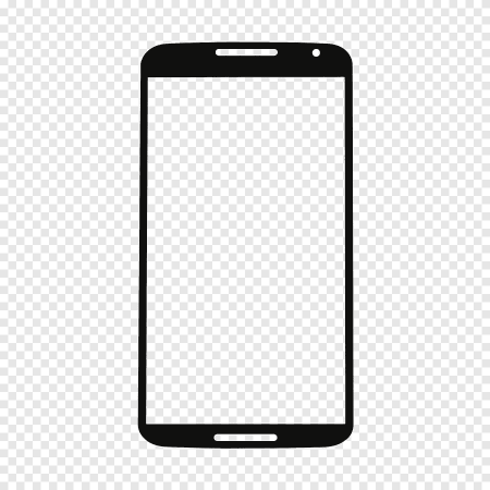 Смартфон на прозрачном фоне