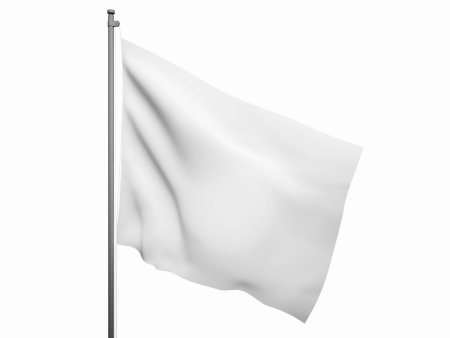 Флаг-отмашка белый 75х75