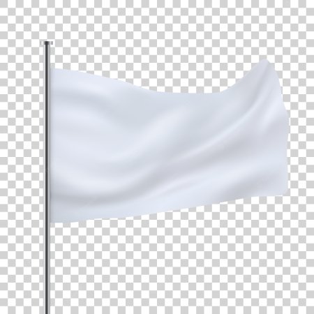 Белый флаг на белом фоне