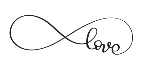 Знак бесконечности с надписью Love