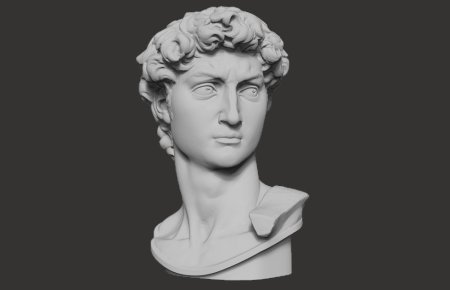 Бюст Давида Микеланджело 3d model