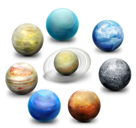 Картинки солнечная система без фона (49 фото)