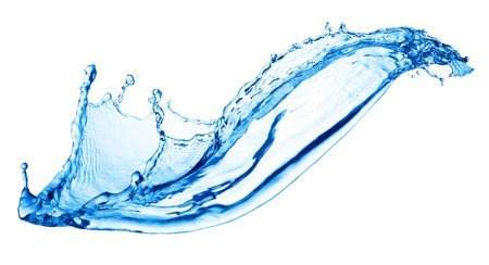 Вода на белом фоне
