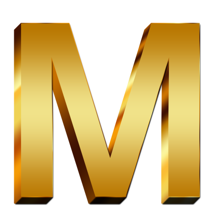 Объемная буква м