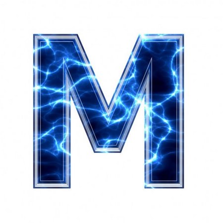 Буква m на фоне