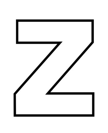 Буква z трафарет