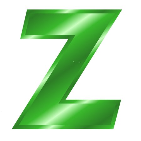 Буква z на зеленом фоне
