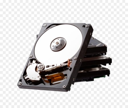 Жесткий диск HDD на белом фоне
