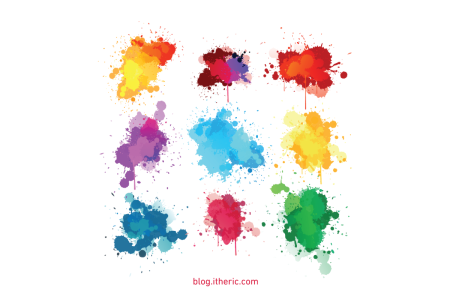 Цветные пятна акварель