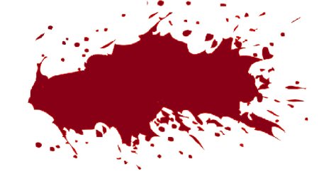 Лужа крови на прозрачном фоне