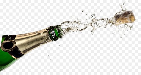 Бутылка шампанского открывается