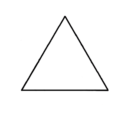 Треугольник на белом фоне