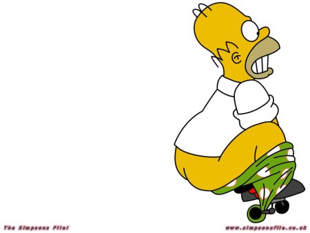 Simpsons на белом фоне
