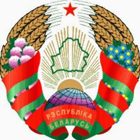 Флаг Белоруссии новый с гербом