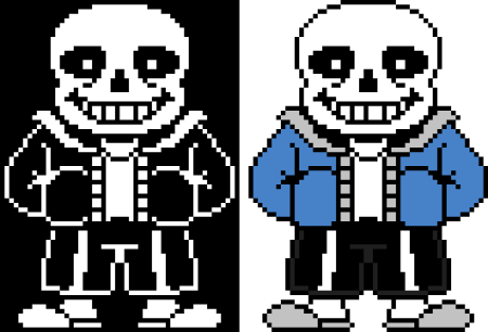 Sans (Undertale)в пикселях