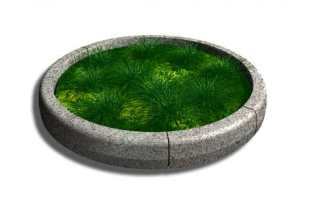 Круглая клумба без цветов