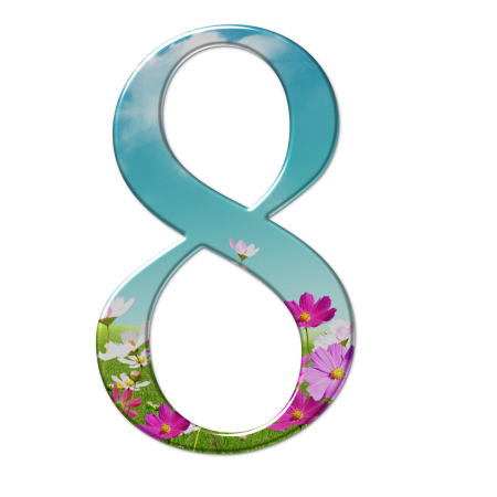 Красивая цифра 8 лет