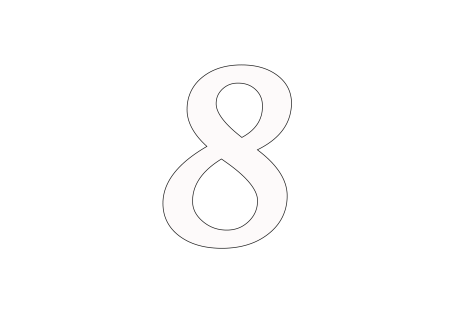 Цифра 8 Формат а4