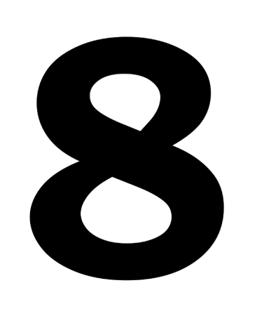 Цифра 8 черная