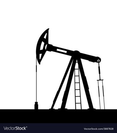 Нефтяная вышка на белом фоне